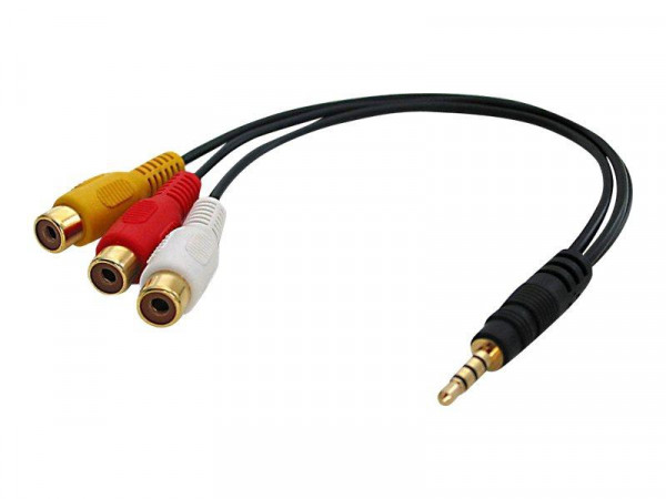 Lindy AudiVideo Adapter 3.5-3xRCA Video+Audio-Stereo 4Segme