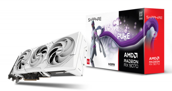 SAPPHIRE Radeon RX9070 Pure Gaming OC 16GBGDDR6 2xHDMI 2xDP