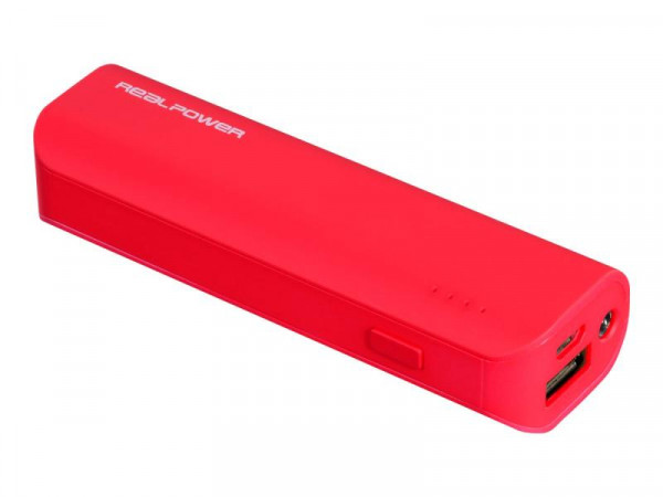 Powerbank RealPower PB2600 mAh rot