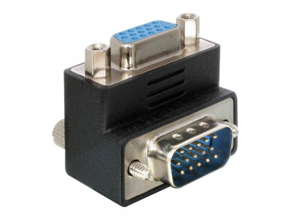 VGA Adapter Delock D-Sub15 -> D-Sub15 St/Bu 90° rechts