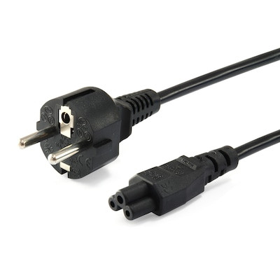 Equip Netzanschlusskabel Schukon. -> IEC C5 St/Bu 1,80 sw