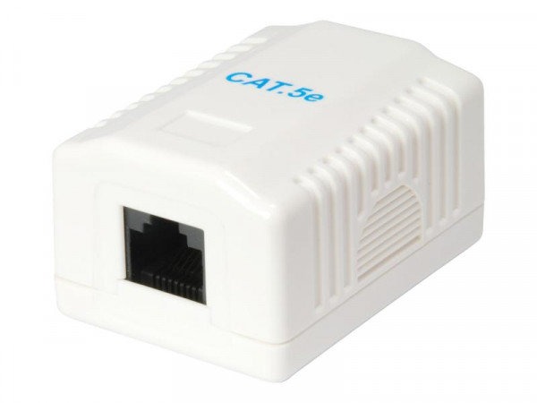 Equip RJ45 Dose 1xRJ45 Aufputz Cat5e weiß