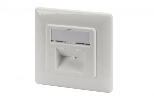 DIGITUS Anschlussdose Cat6a 2xRJ45 geschirmt Unt. Signalweiß