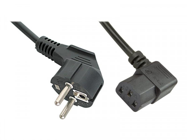 Lindy IEC-Netzkabel abgewinkelt Schuko an C13 3m