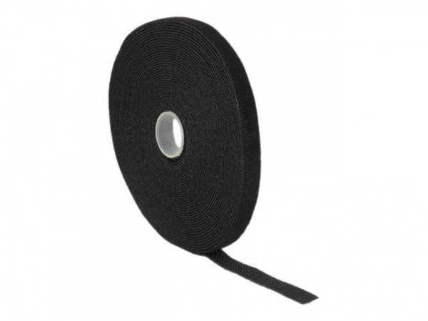 Kabelbinder Delock Klettverschluss 10.000x13mm 1x Rol schw.