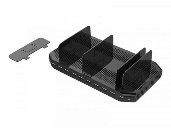 Lindy USB-Ladestation für 10 Tablets & Smartphones 90W