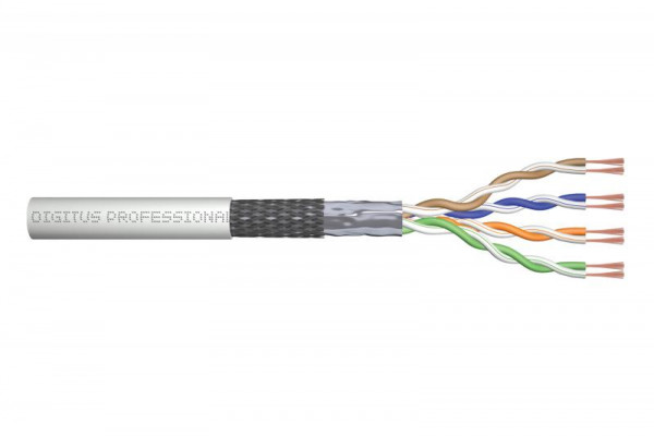 DIGITUS CAT 5e SF/UTP Twisted Pair Roh-Patchkabel,100m,grau