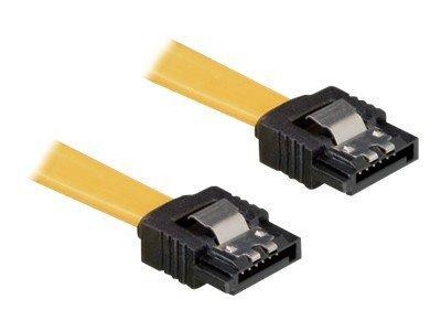 SATA-Kabel Delock SATA -> SATA St/St 0.30m gelb Clips