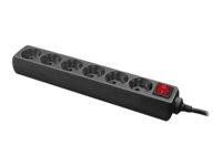 LogiLink Steckdosenleiste 6-fach, 1,4m, m. Schalter schwarz