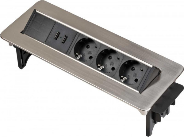 Tischsteckdosenleiste Brennenstuhl Indesk Power 3fach 2xUSB