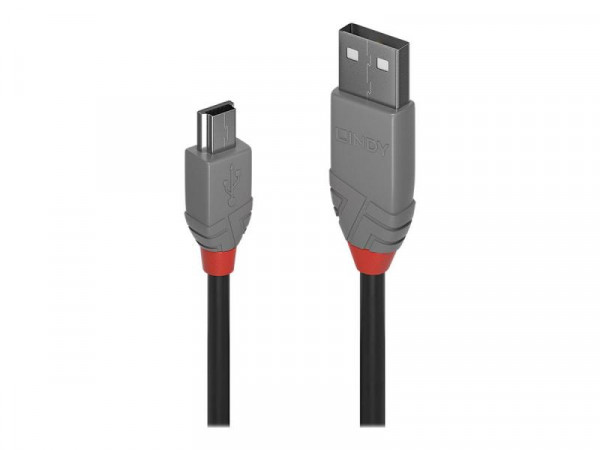 Lindy USB 2.0 Typ A an Mini-B Kabel Anthra Line 0.5m
