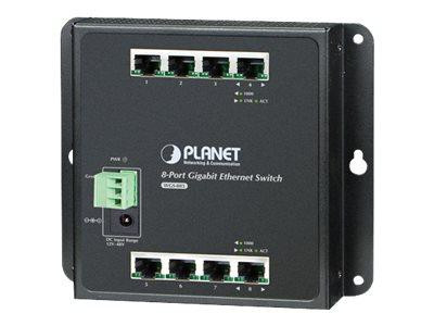 PLANET Industrial 8-Port 10/100/1000T Wall-mount Switch
