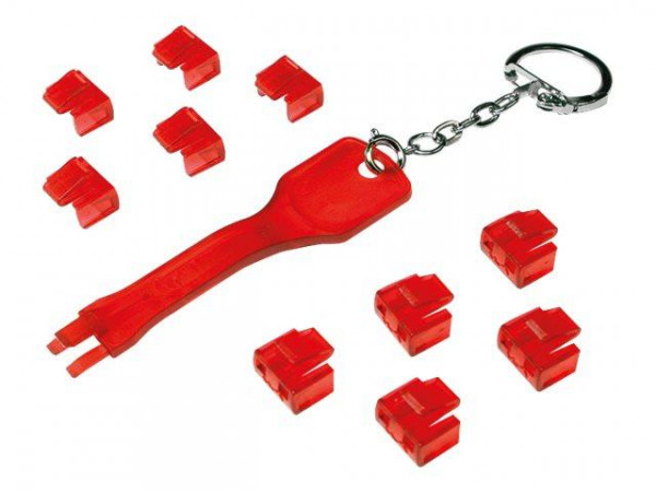 Logilink RJ45 Port Blocker Set 10Stück rot + Schlüssel