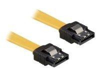 SATA-Kabel Delock SATA III -> SATA St/St 0.70m gelb Clips