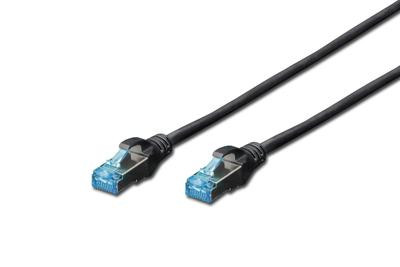 DIGITUS Patchkabel RJ45 SF/UTP Cat5e 0.50m sch.