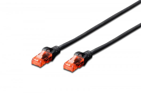 DIGITUS Patchkabel RJ45 U/UTP Cat6 3.00m schwarz