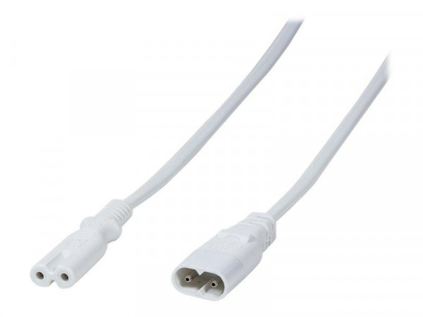 LogiLink Stromkabel Verlängerung, 2m, weiß