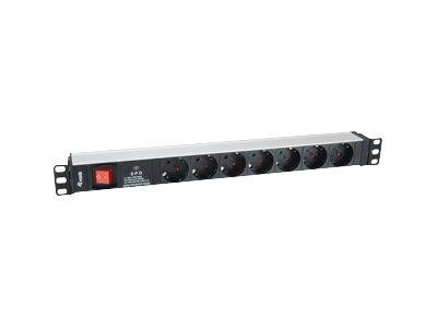 Equip Steckdosenleiste 19"(1HE)7fach mit Ü-Schutz + Schalt