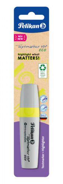 Pelikan Textmarker 490 eco 1 Stück auf Blister Neon-Gelb