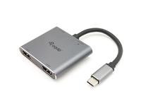 Equip Adapter USB-C -> 2xHDMI,USB-A3.0,PD 4K30Hz 0.15m si