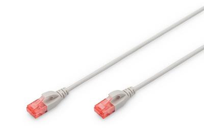 DIGITUS CAT 6 U/UTP Slim Patchkabel, 3m, grau