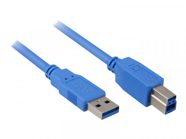 Sharkoon Kabel USB 3.0 StA-StB 1,0m schwarz