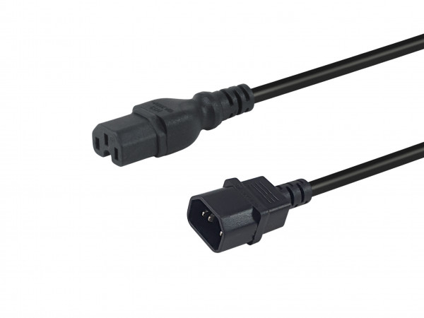 Equip Netzkabel Anschl. C14 -> C15 3.00m schwarz