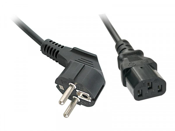 Lindy IEC-Netzkabel 3m Schuko-Winkelst. IEC320C13