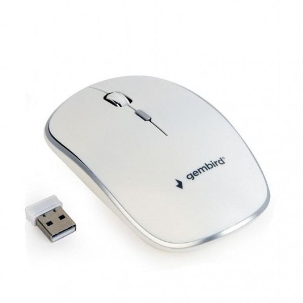 GEMBIRD Maus OPT WIRELESS 4 Tasten inkl. nano USB weiß
