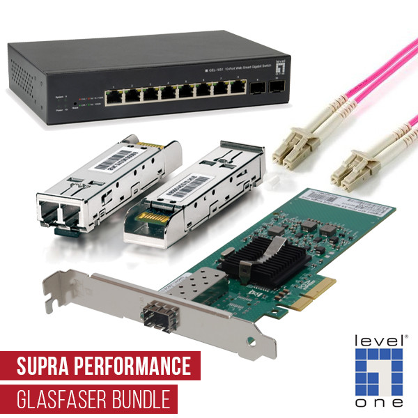 LevelOne Network Supra Performance Glasfaser Bundle
