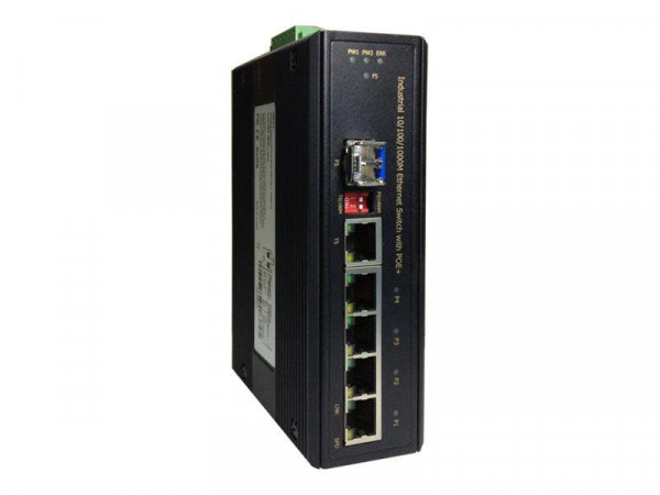 LevelOne Switch 5x GE IGP-0501 4xGE 1xGSFP 4xPoE+