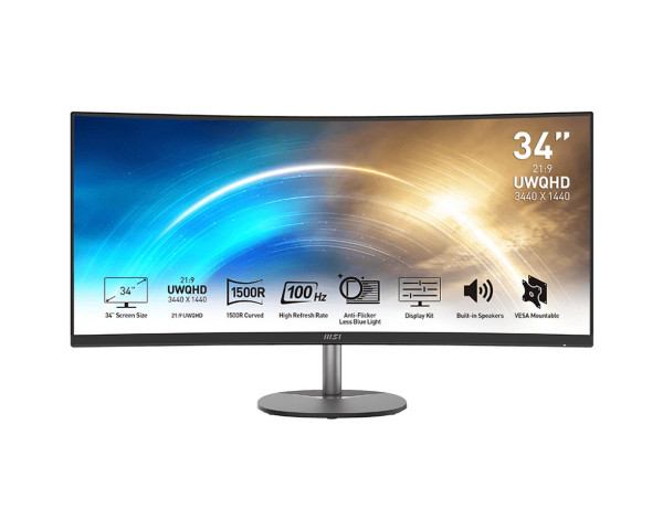 MSI PRO MP341CQDE 86cm (34") VA UWQHD 4ms 100Hz