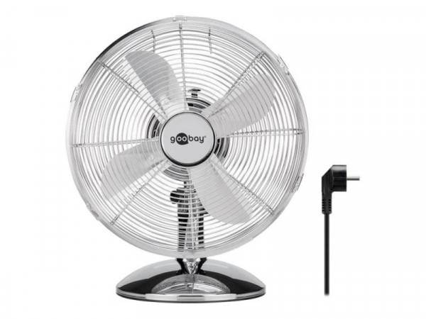 Goobay 12" Retro-Tischventilator, chrome 