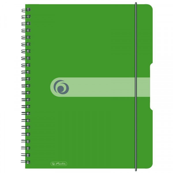 Herlitz Spiralblock "to go" PP-Cover A4 80 Bl. opak apfel
