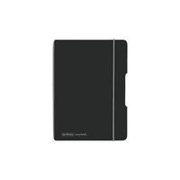 Herlitz Notizheft flex A6 40Blatt Lederoptik FSC Mix schwarz