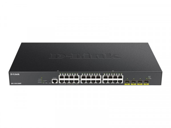Switch 440mm D-Link DGS-1250-28XMP 4*SFP+/24*GE PoE+