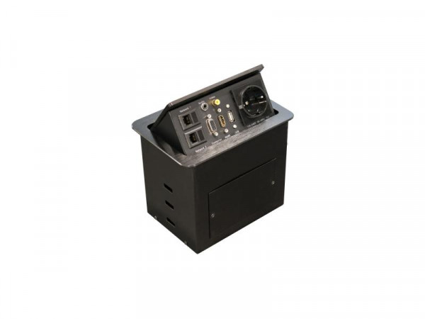 EQUIP Tischsteckdose mit 1xSchuko,2xRJ45,1xHDMI,1xUSB,1xVGA