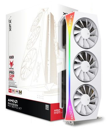 XFX RX 9070XT Mercury Magnetic Air WHITE 16GB GDDR6 HDM