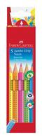 FABER-CASTELL Buntstift Jumbo Grip Neon 5er-Etui