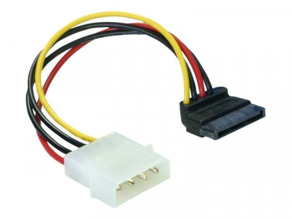Stromkabel Delock SATA 15Pin down -> Molex 4Pin Bu/St intern