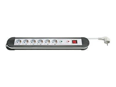 Goobay Steckdosenleiste mit ÜS-Schutz 6x SchuKo, 1,4m