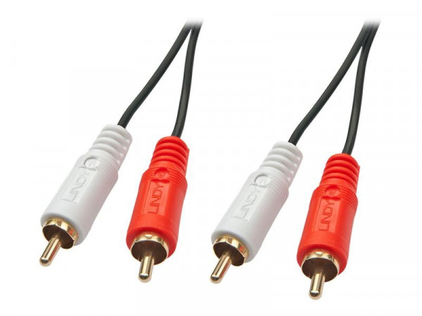Lindy Audiokabel Stereo 2m 2xRCA (Cinch) m/m vergoldet