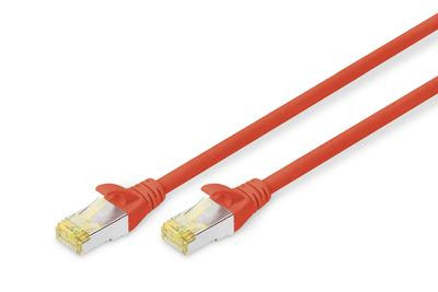 DIGITUS CAT 6A S/FTP Patchkabel, 0,5m, rot
