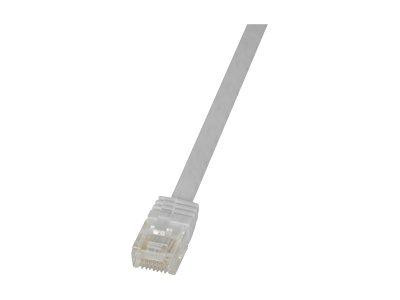LogiLink Flachpatchkabel RJ45 U/UTP Cat6 10.00m weiß