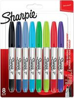 Sharpie Permanentmarker Twin Tip verschied.Farben 8er