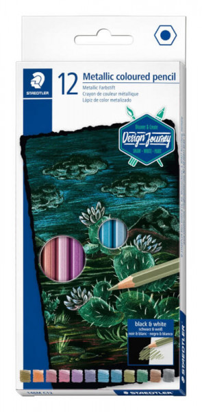 STAEDTLER "Design Journey" Buntstifte metallic 12-Set FSC