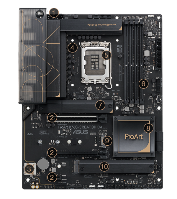 Leistungsmerkmale des ProArt B760-Creator D4 Mainboards