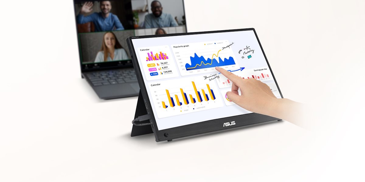 Der ZenScreen Ink MB16AHT mit 10-Punkt-Touch und ASUS Pen ermöglicht ein präzises und verzögerungsfreies Schreiben und Zeichnen