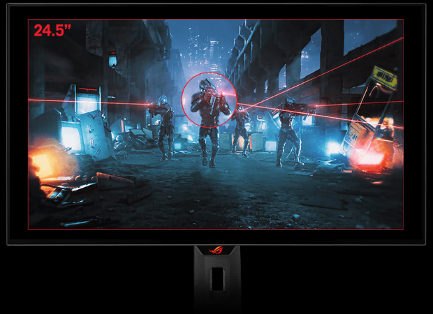 Die Benutzer können das Seitenverhältnis so einstellen, dass ein Bild in 24,5