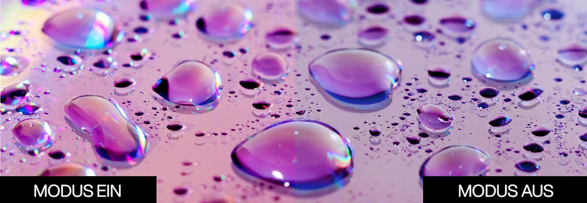 Vergleich von Rec.709 Modus ein und Modus aus